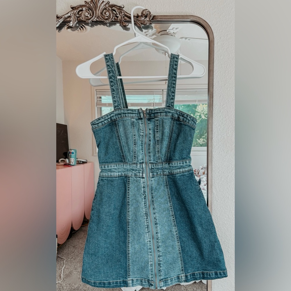 NWOT Denim Zip-Up Dress